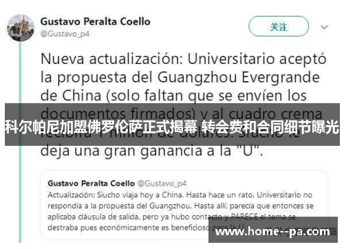 科尔帕尼加盟佛罗伦萨正式揭幕 转会费和合同细节曝光 科尔帕尼加盟佛罗伦萨正式揭幕 转会费和合同细节曝光